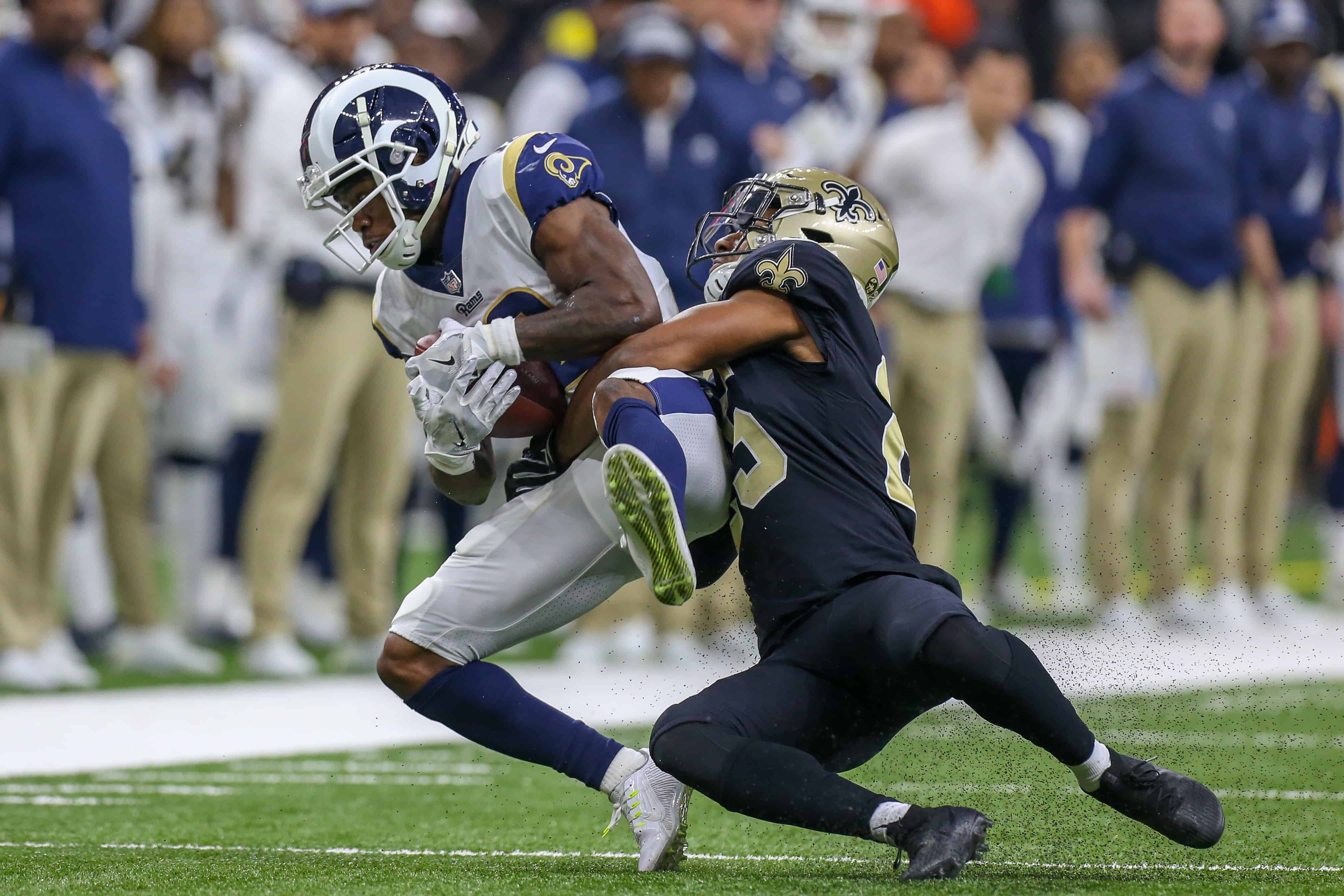 Brandin Cooks catches pass against Eli Apple