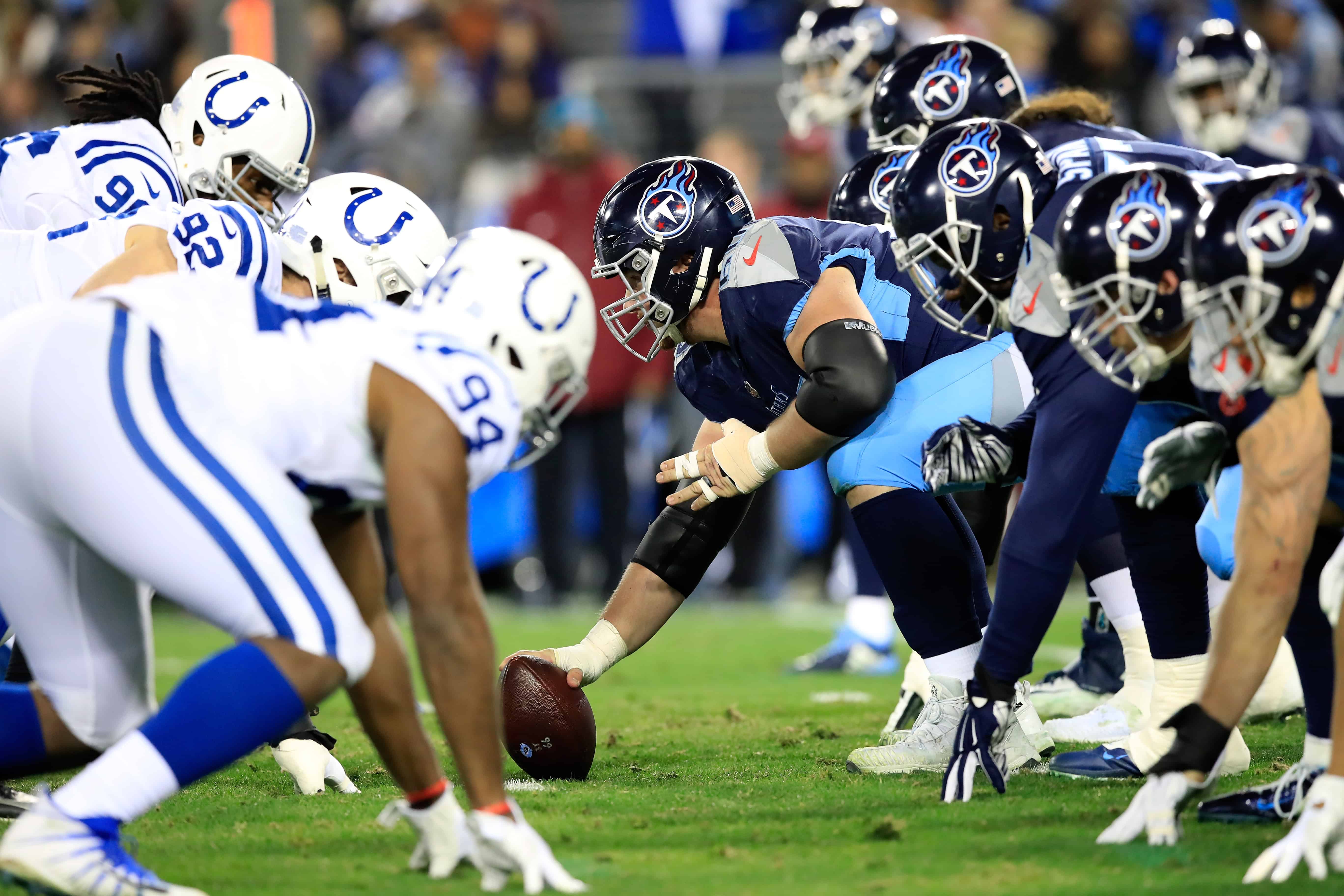 Colts and Titans line up