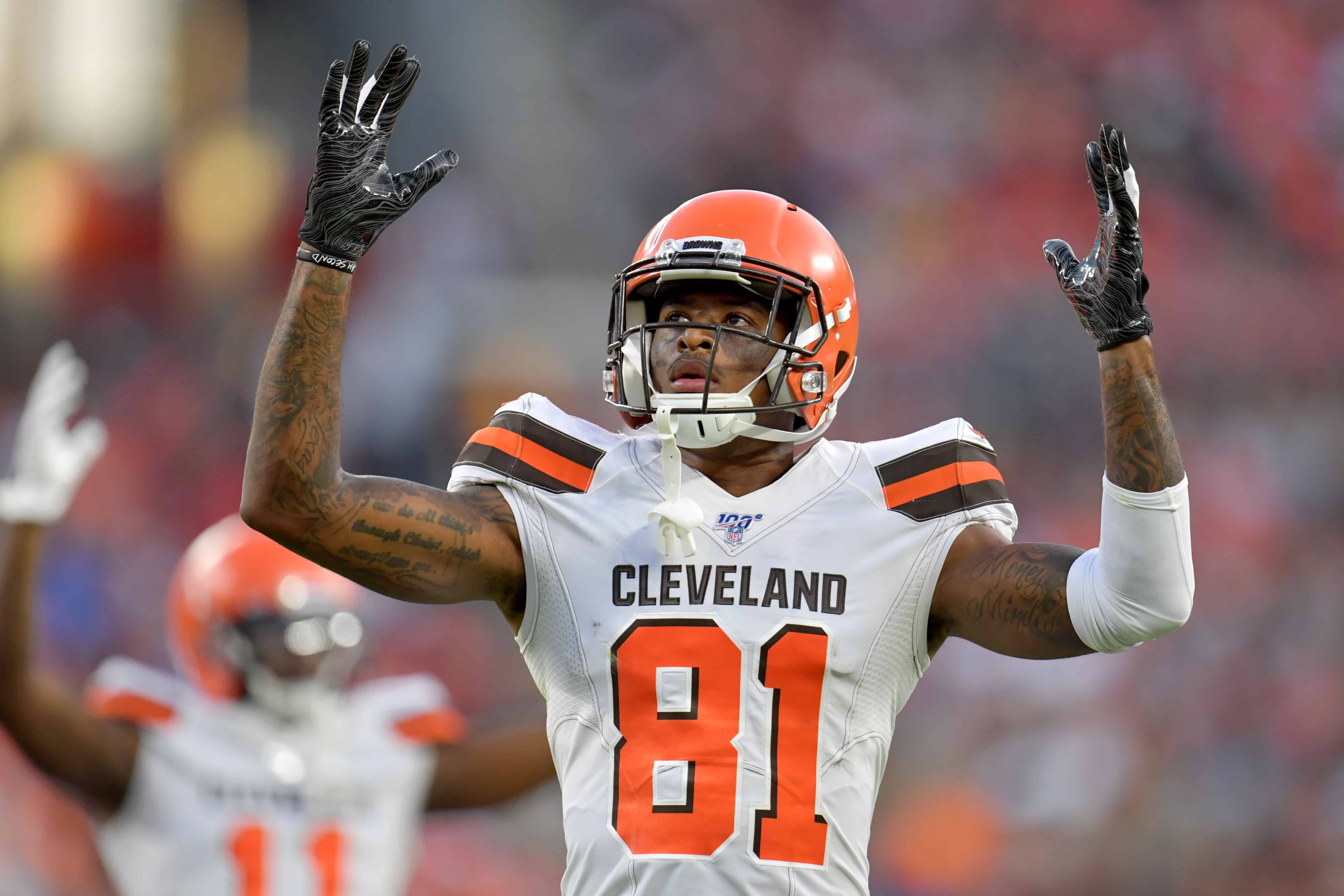 Rashard Higgins signals touchdown