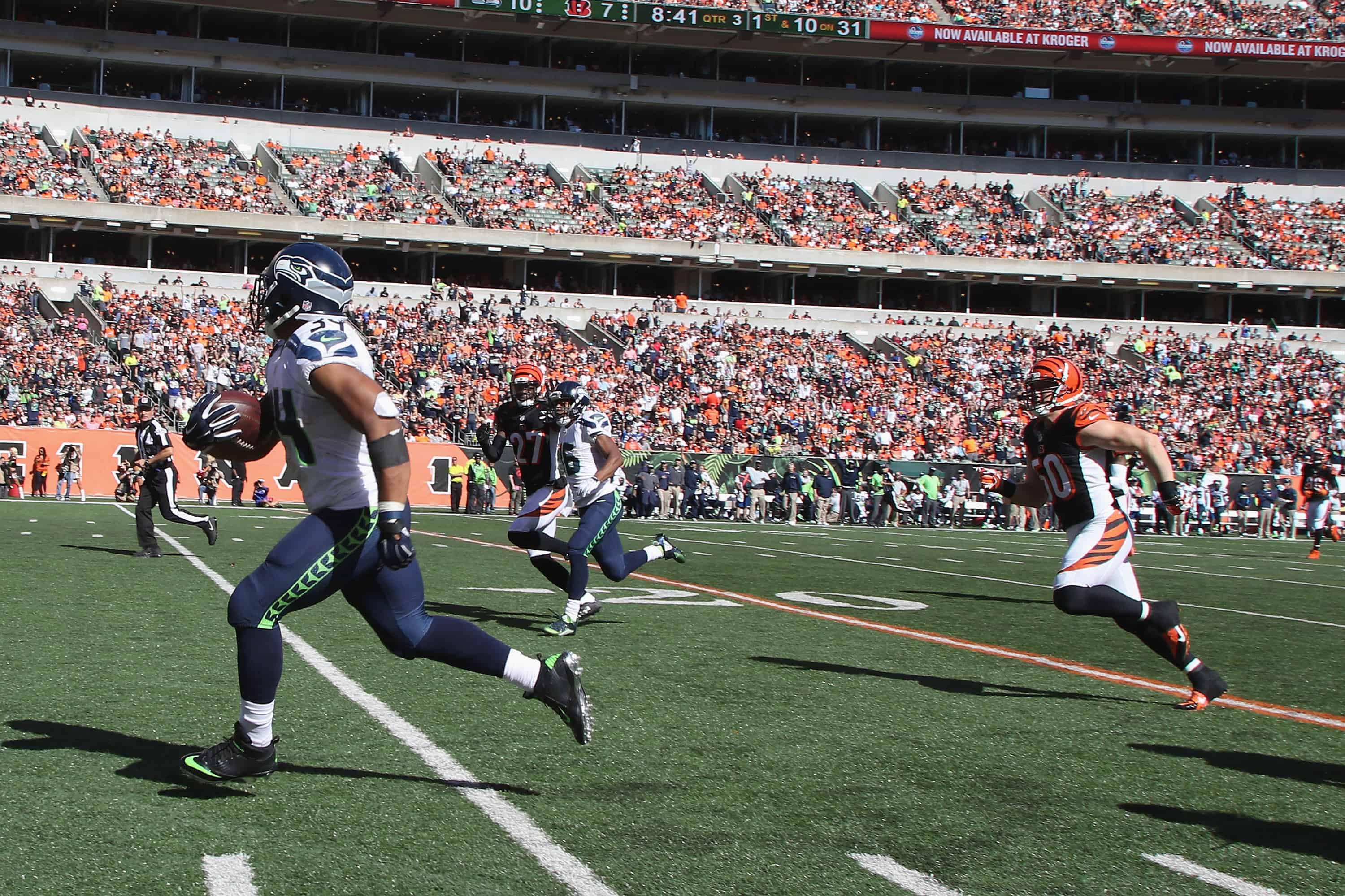 Seahawks run for touchdown against Bengals