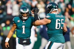 Jalen Hurts & Lane Johnson injury preview playoffs