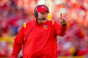 Andy Reid coaches against the Bills