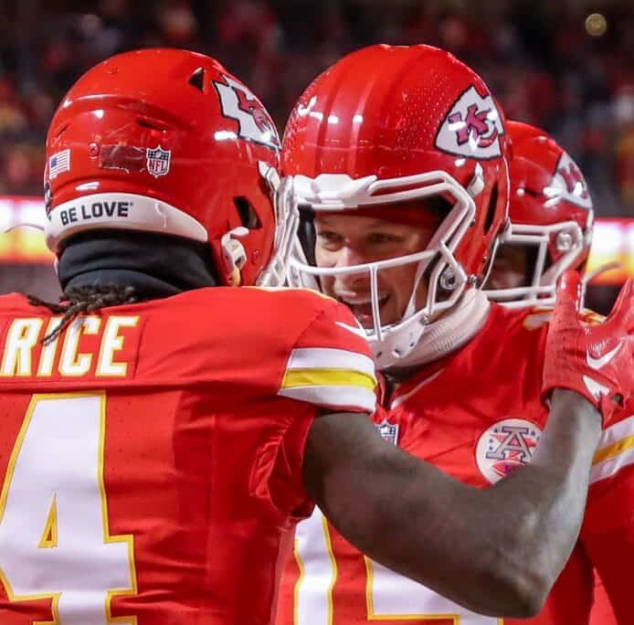 Patrick Mahomes and Rashee Rice