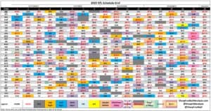 NFL Schedule Grid