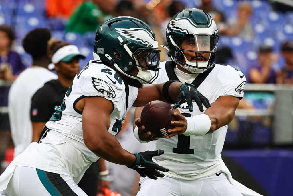 Saquon Barkley and Jalen Hurts