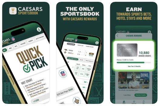 Caesars betting app on the Apple App Store.