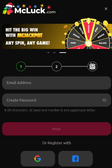 how to sign up with a sweepstake casino