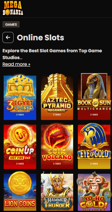 slots games on mega bonanza