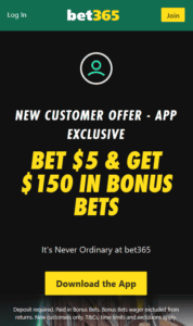 bet365 USA welcome promotion