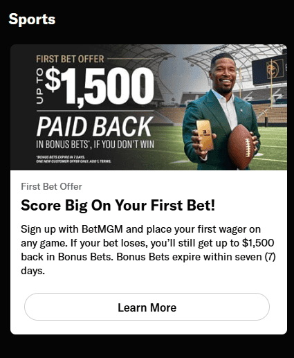 betMGM welcome promotion USA