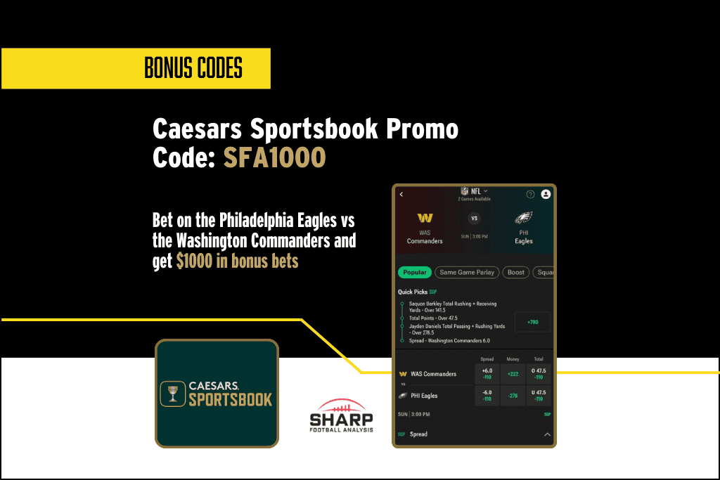 caesars promo code SFA1000 for NFL bets