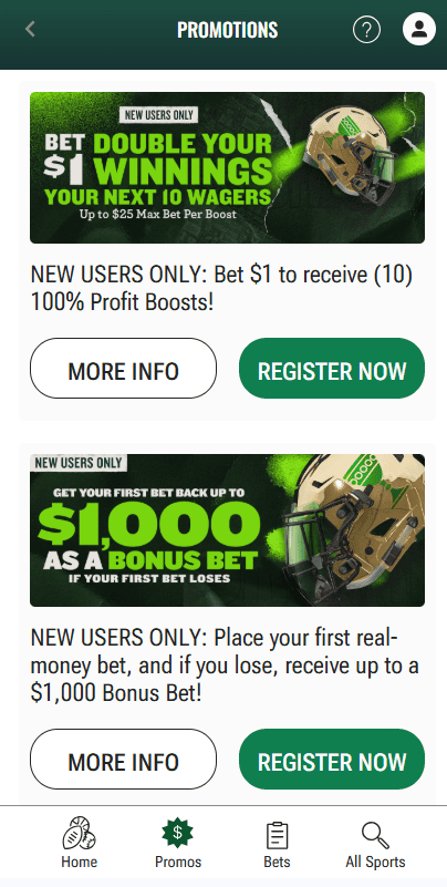 Caesars NFL week 18 promotions