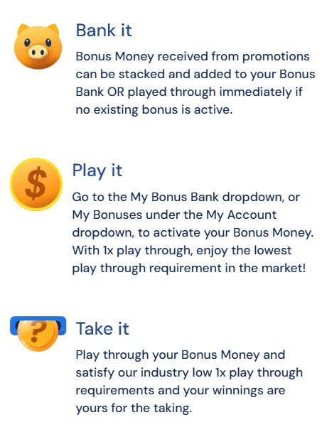 BetRivers bonus bank - special features
