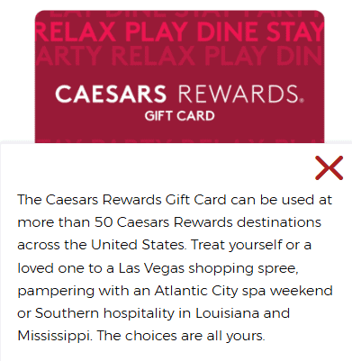 caesars rewards program and points redemption