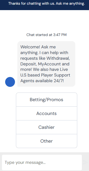 betrivers live chatbot