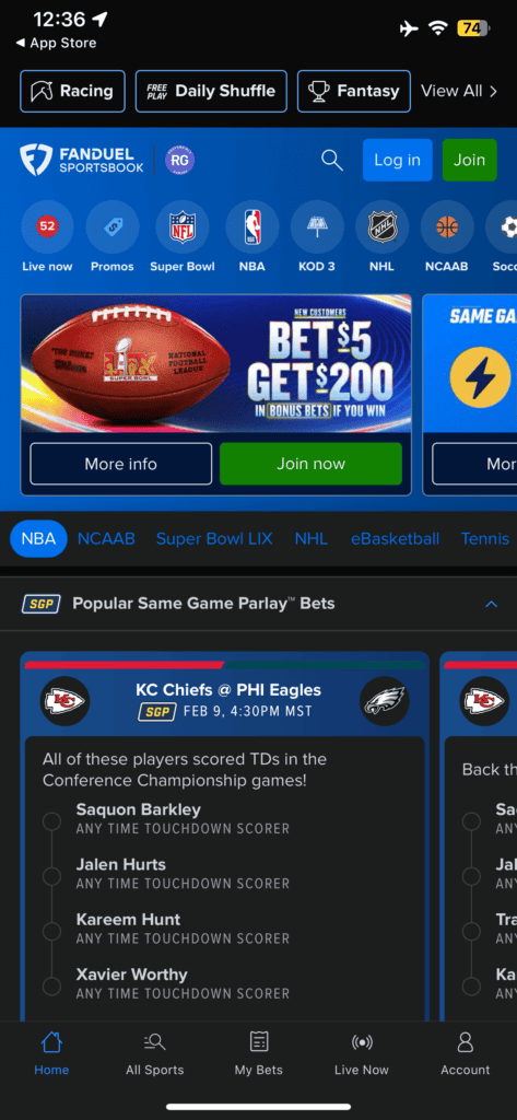 fanduel super bowl betting bonus and odds