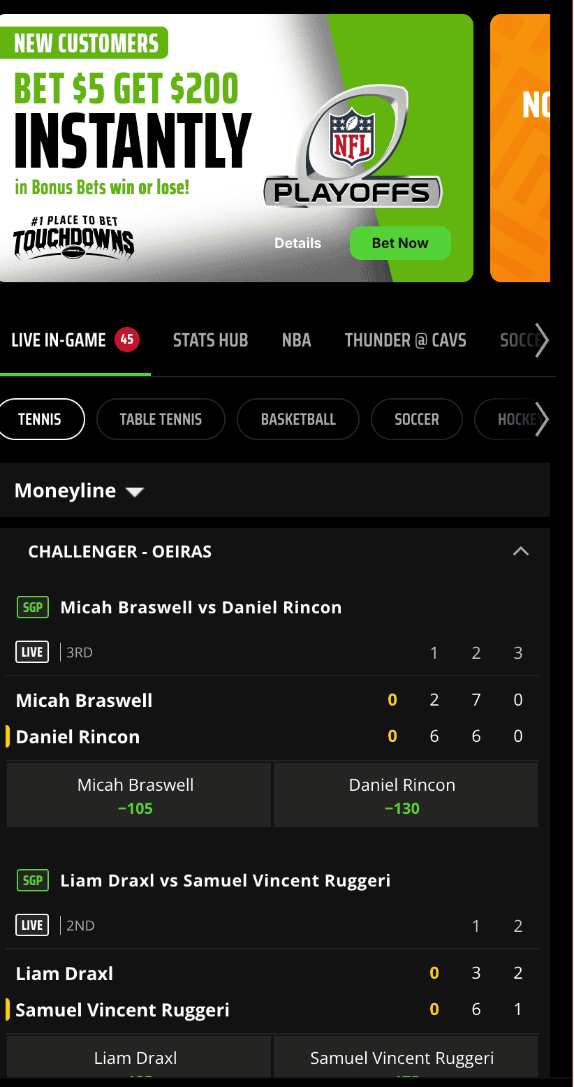 Draftkings nc sports betting markets