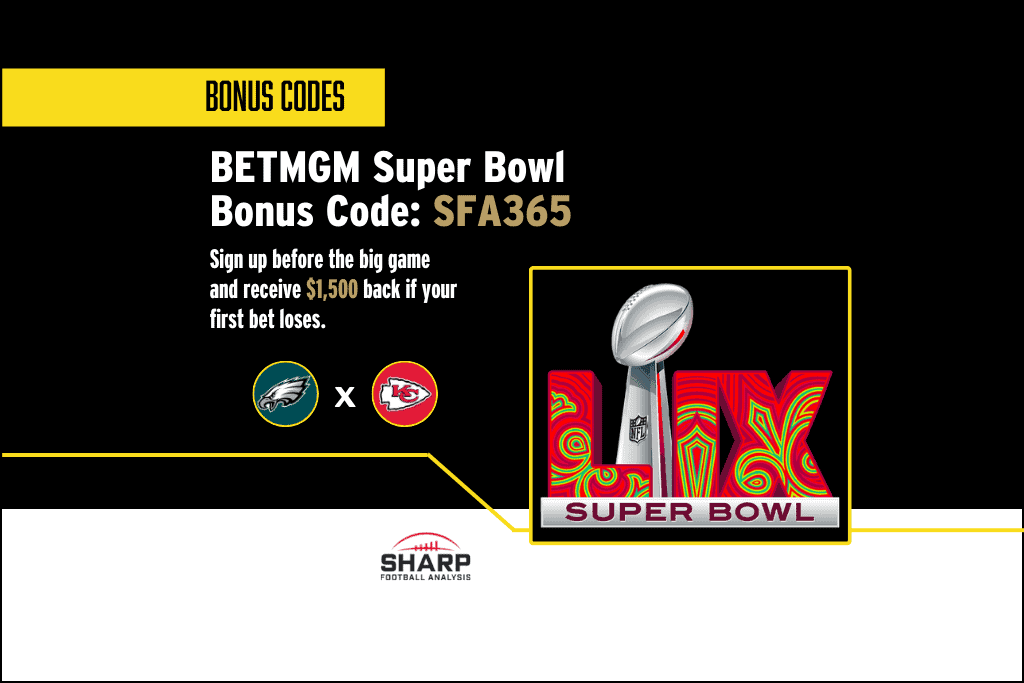 Super Bowl BetMGM bonus code for Chiefs vs. Eagles to receive $1,500 in bonus bets.