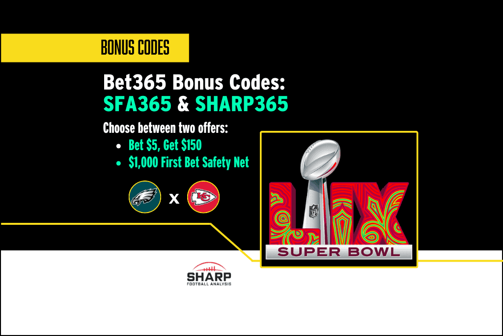 Super Bowl Bet365 promos & betting offers.