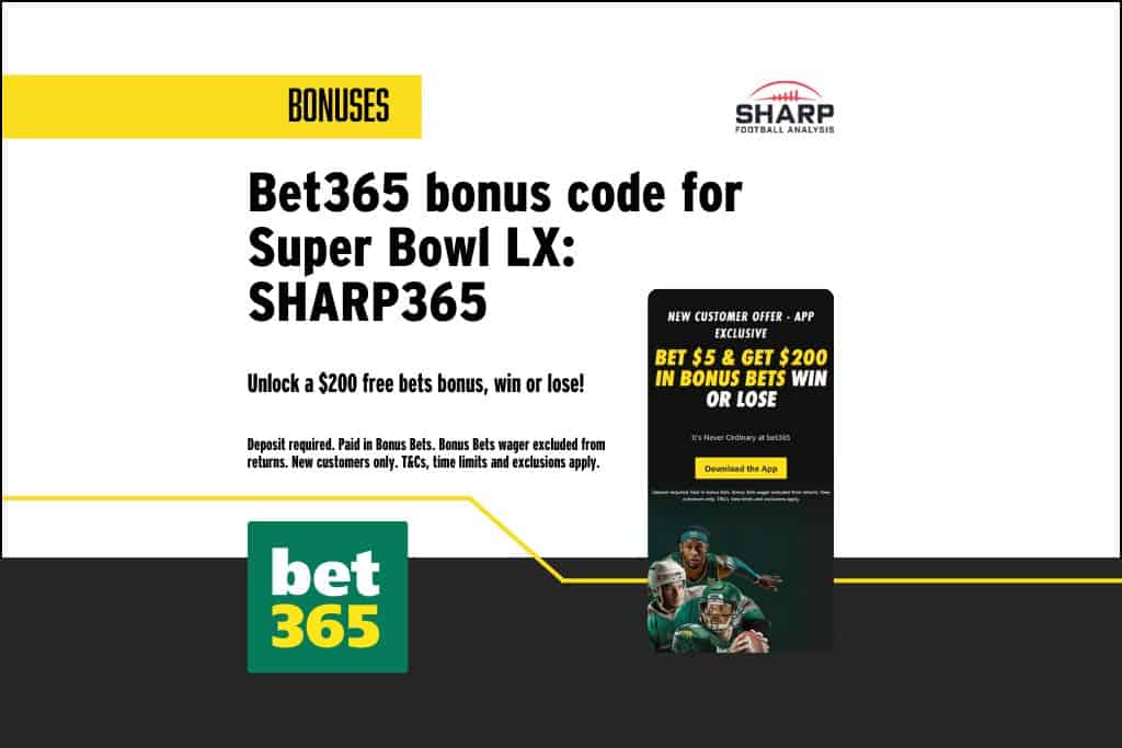 Bet365 Super Bowl bonus code SHARP365