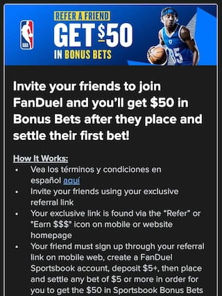 FanDuel NC refer a friend