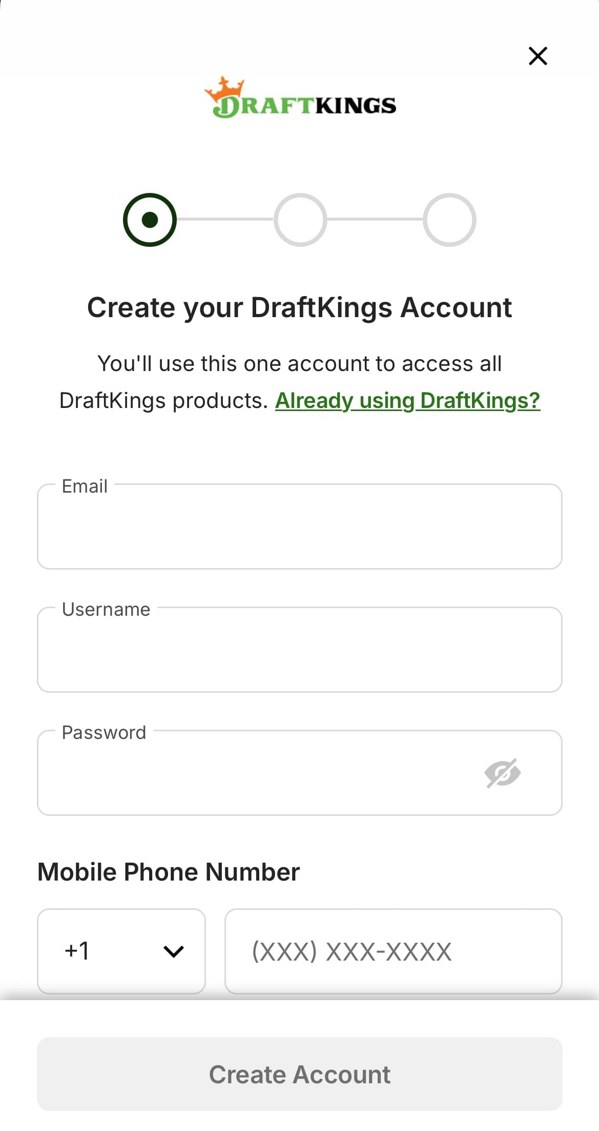 DraftKings sign up