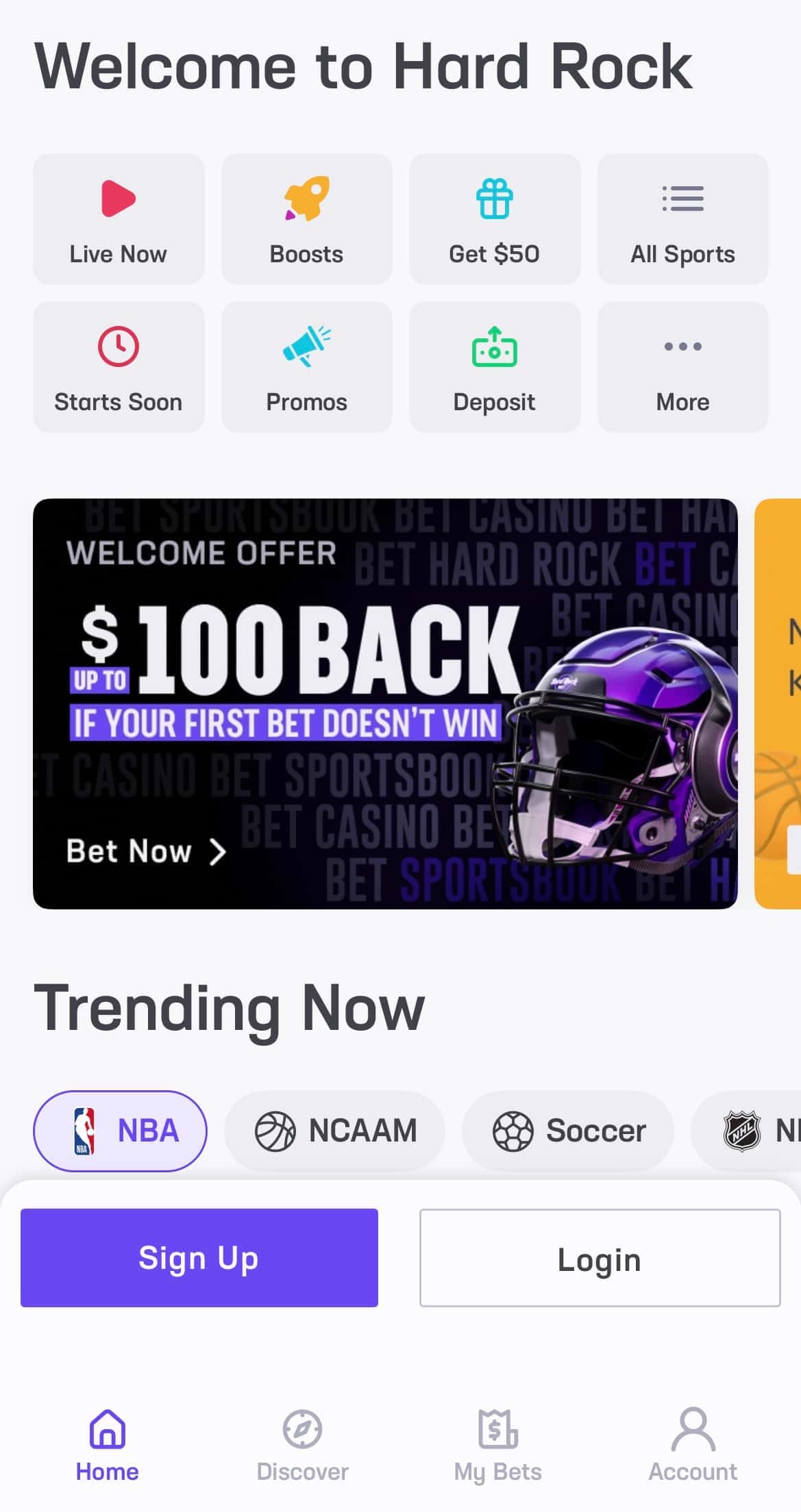 Sign up bonus at Hard Rock Bet Sportsbook.