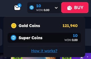 Gold Coins and Sweeps Coins Wallet at NoLimitCoins