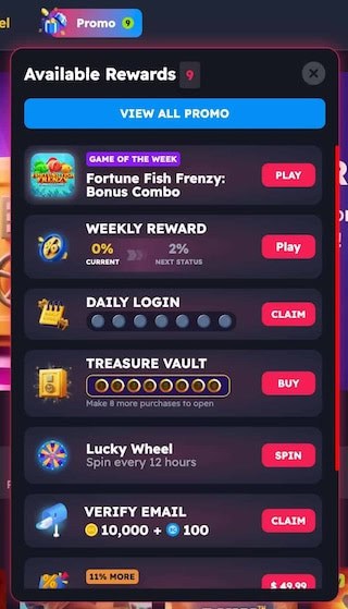 NoLimitCoins promos for existing users