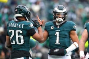 Jalen Hurts and Saquon Barkley