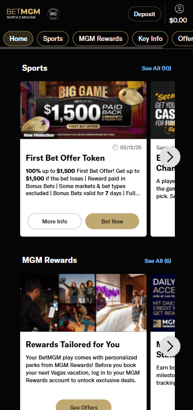 Betmgm NC promotions