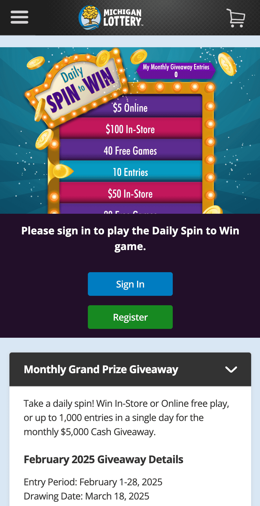 michigan lottery offers