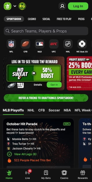 DraftKings NFL app