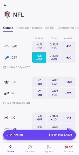 Example of how to place a wager at Hard Rock Bet Sportsbook