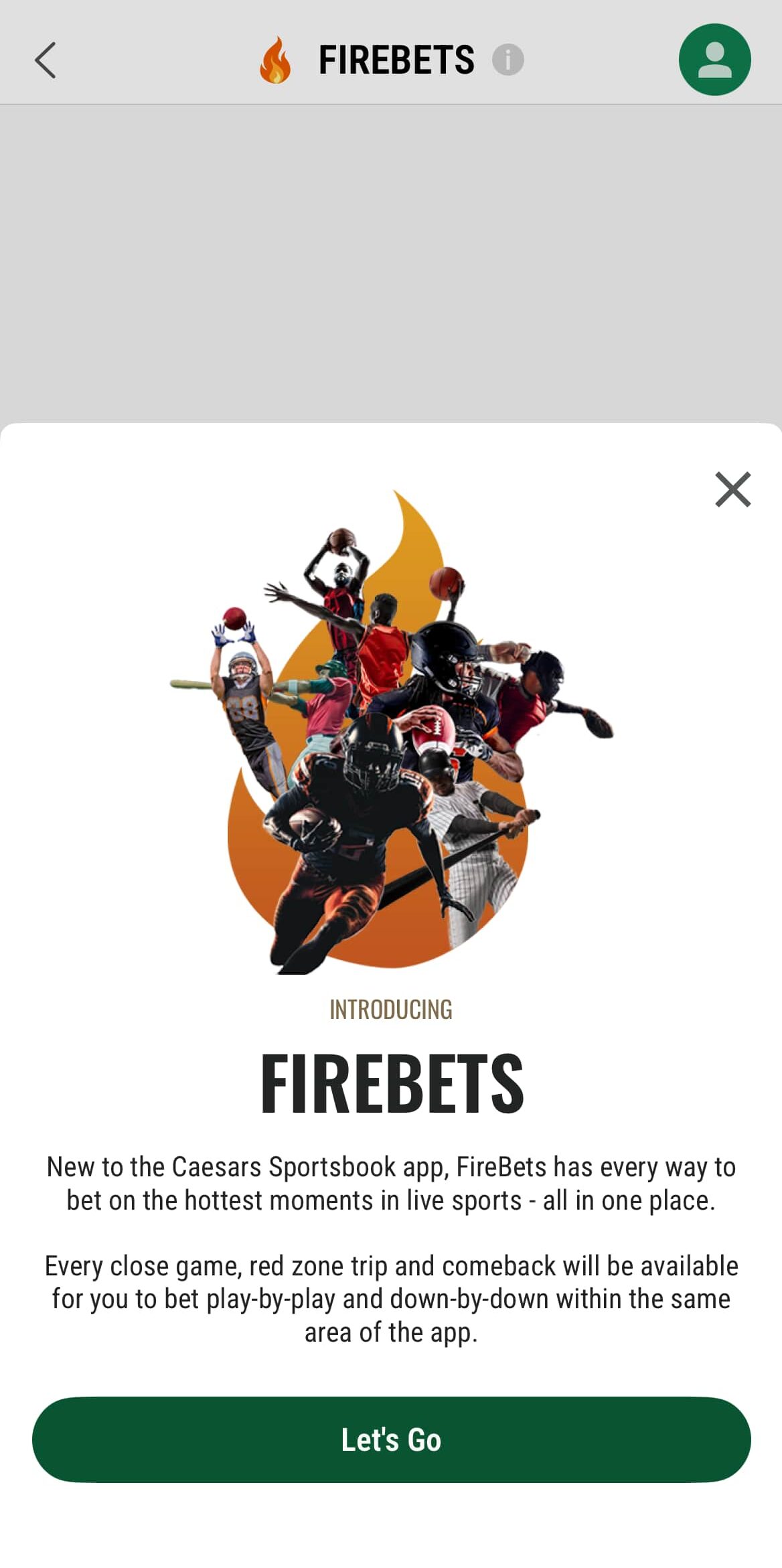 Caesars Sportsbook top feature FireBets