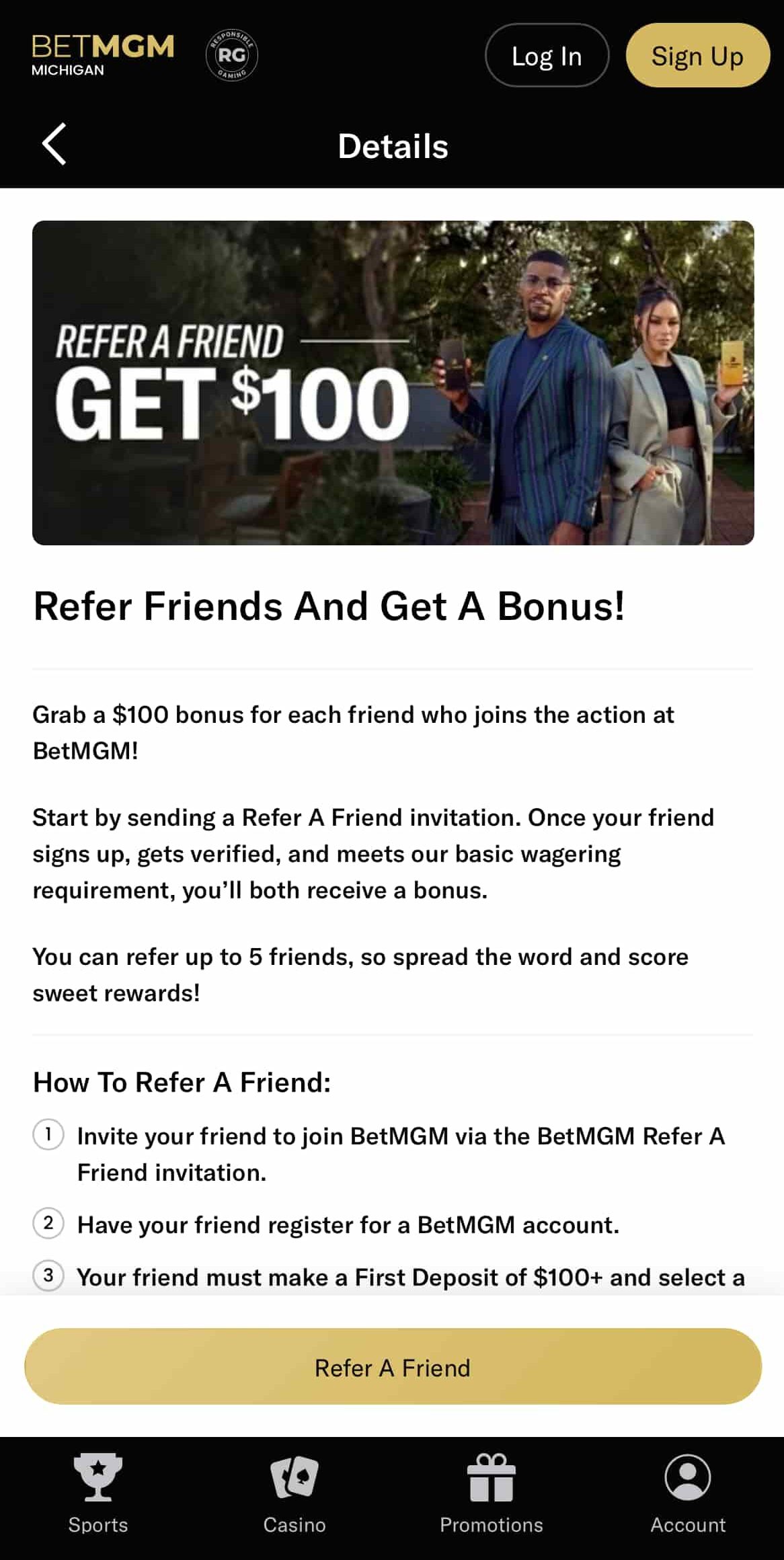 BetMGM refer a friend