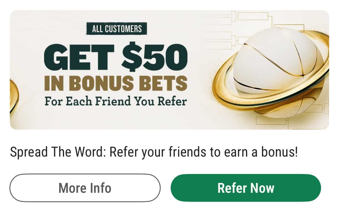 Caesars refer a friend bonus of $50