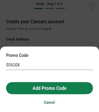 How to enter the Caesars Sportsbook promo code