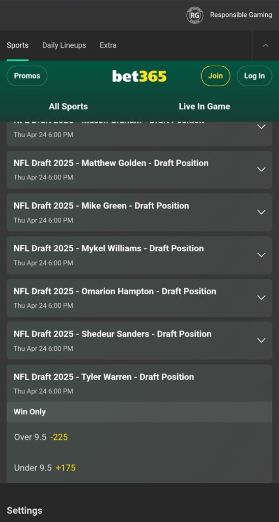 Tyler Warren NFL Draft
