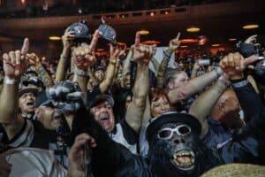 Fans celebrating at the NFL Draft