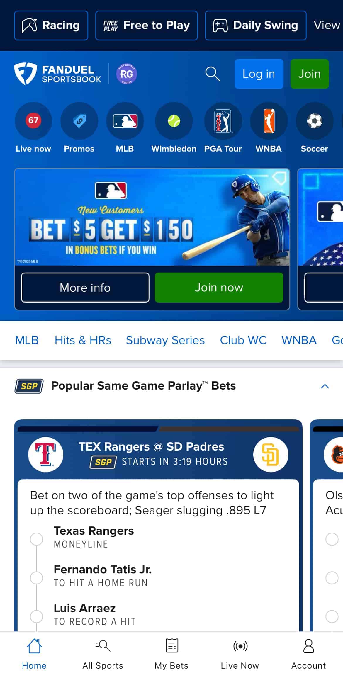 FanDuel mobile app
