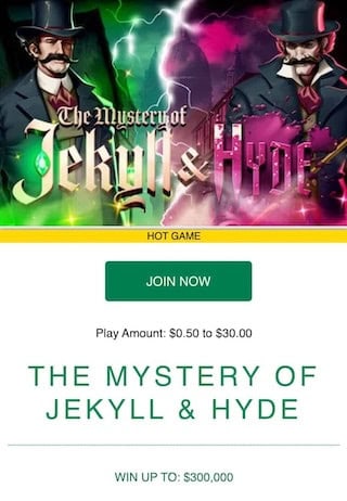 The Mystery of Jekyll & Hyde instant game at the PA Lottery online