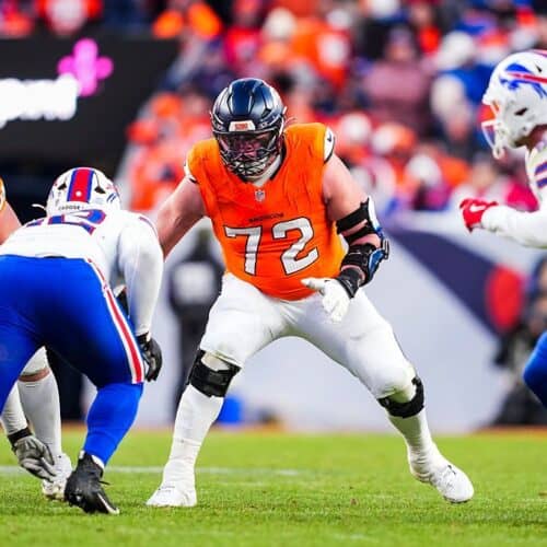 Garett Bolles leads Denver's top rated offensive line.