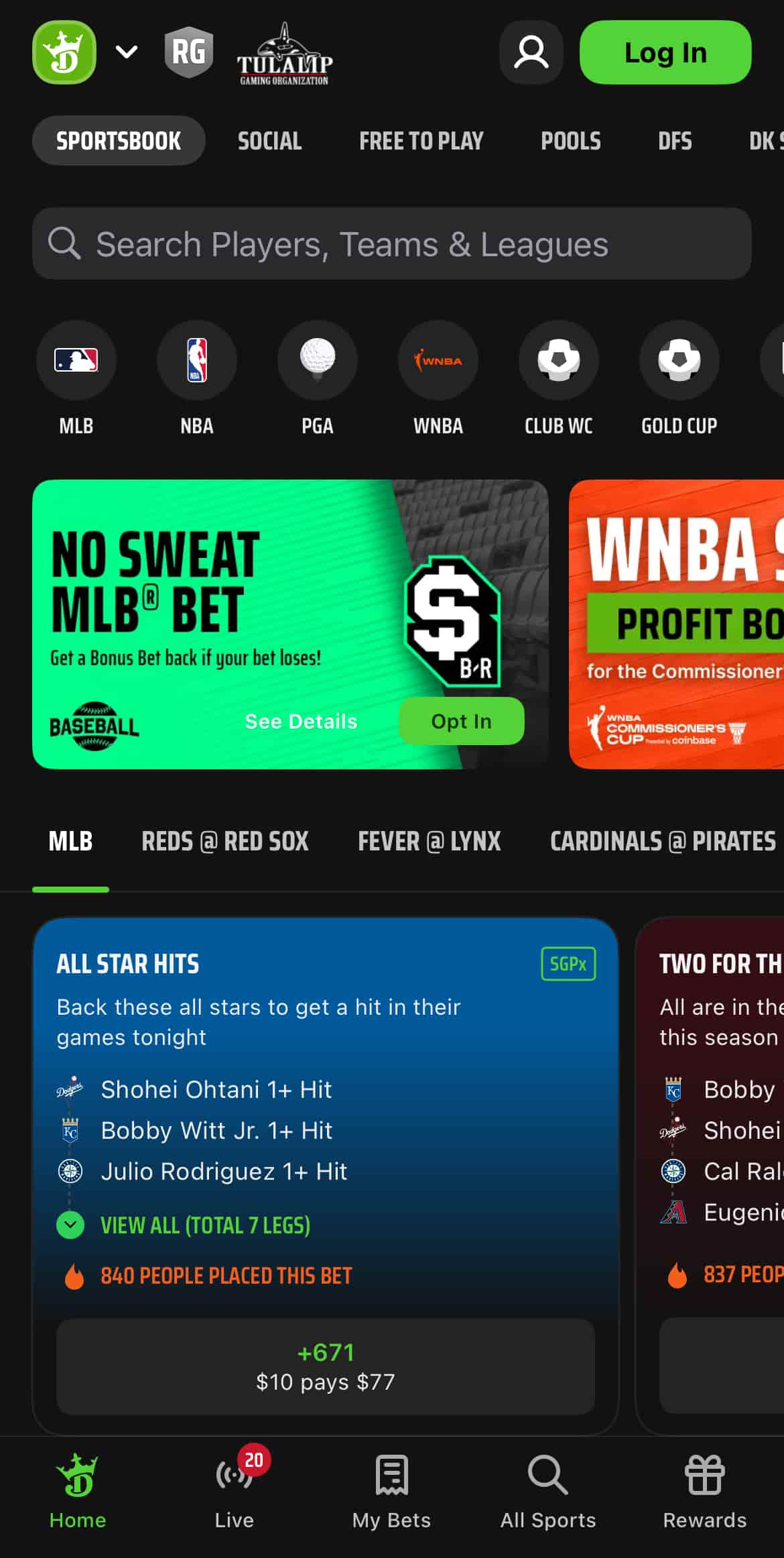 DraftKings app