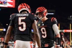 Joe Burrow and Tee Higgins