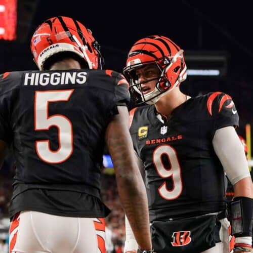 Joe Burrow and Tee Higgins