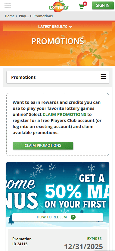 GA Lottery promo code & welcome bonus