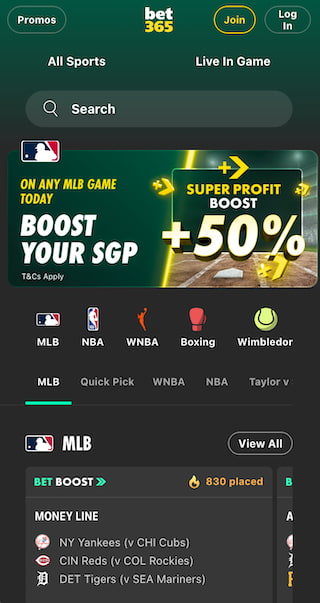 Bet365 Sportsbook compared to Fanduel