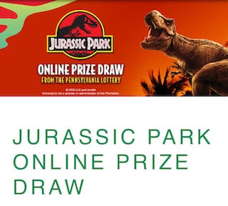 The Jurassic Park Promotion at the Pennsylvania Lottery