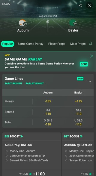 Bet365 Bonus Code SHARP365: Get $200 in Bonus Bets for Auburn vs. Baylor, Other Friday Games